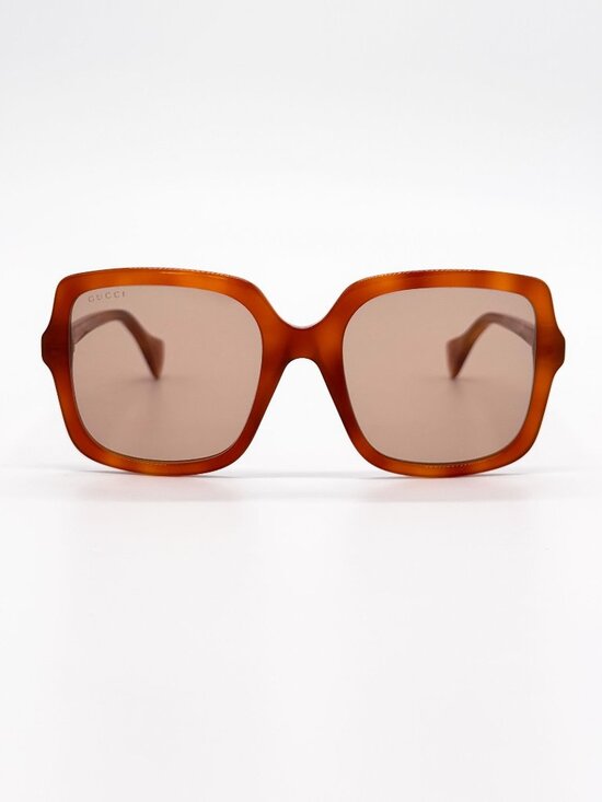 NEW GUCCI SUNGLASSES GG1070S 002 HAVANA OVERSIZED WOMEN GUCCI EYEWEAR main image 9